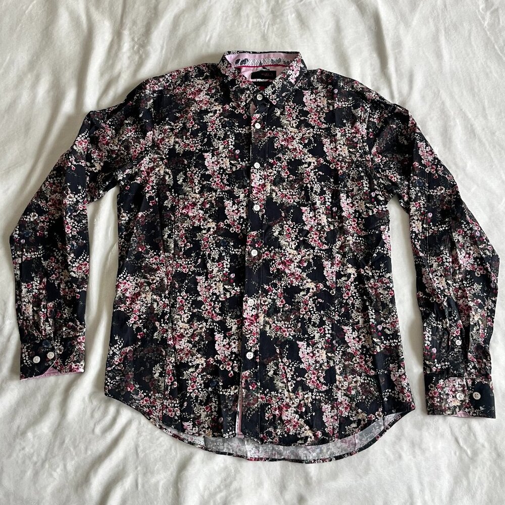 Eight X Premium Slim Fit Casual Button Down Men's Shirt Size Large